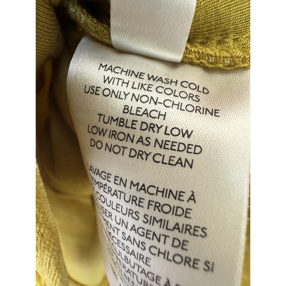 Free People Hold Me Square Neck Mustard Yellow Velvet‎ Blouse Top Size S - Picture 7 of 9